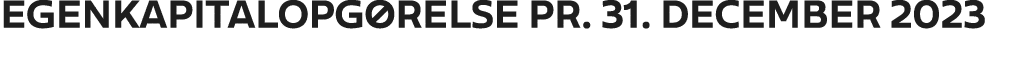 EGENKAPITALOPG RELSE PR. 31. december 2023