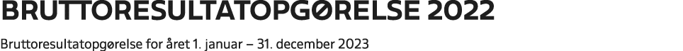 Bruttoresultatopg relse 2022 Bruttoresultatopg relse for ret 1. januar – 31. december 2023